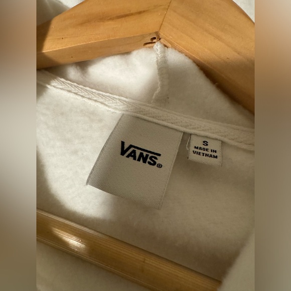 Vans Off The Wall Hoodie Jumper Sweatshirt Skateboard Off White- Womens S - Picture 4 of 5